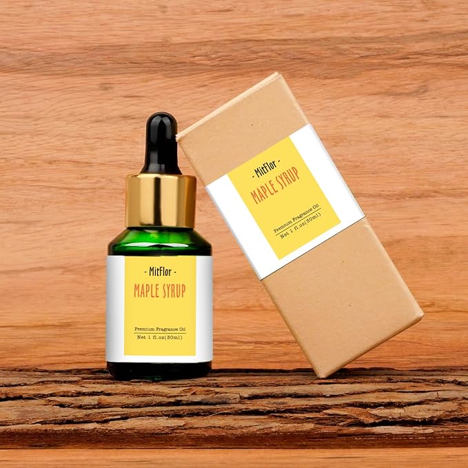 MitFlor Maple Syrup Fragrance Oil, 30ml Scented Essential Oils for Diffuser, Premium Fragrance Oil for Candle Soap Making, Sweet Fall Scent for Home Fragrance