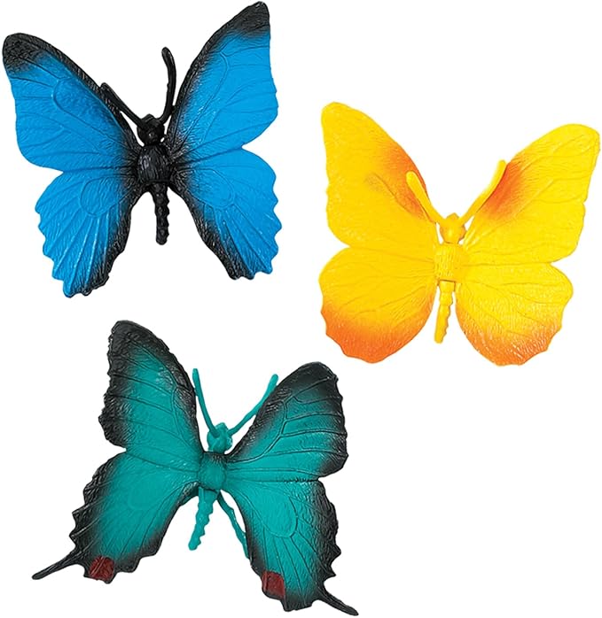 Safari Ltd. Butterflies TOOB - Figurines of Red Glider, Swallowtail, Orange & White Sulphur, Evenus Regalis, Papilio Garleppi & More - Educational Toy Figures For Boys, Girls & Kids Ages 3+