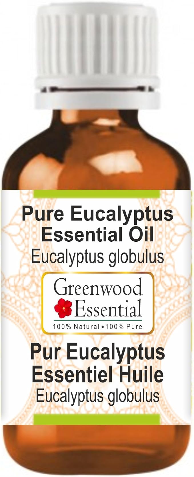 Greenwood Essential Eucalyptus Essential Oil (Eucalyptus globulus) Pure | Non-Sticky | Non-Greasy | Lightweight | Men & Women | All Skin Types | Steam Distilled 15ml (0.50 oz)