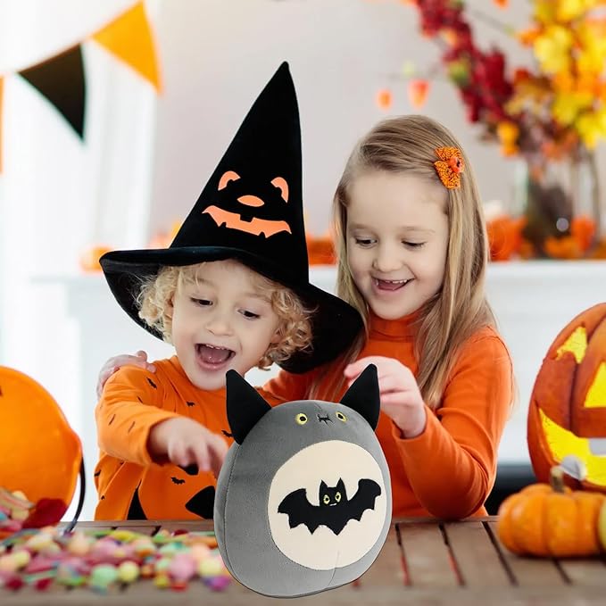 Bat Plush Toy Bat Stuffed Animal Cute Halloween Bat Plushies Pillow Soft Plushie Doll Gifts for Kid Decor, Halloween Bat Plush(9 Inch)