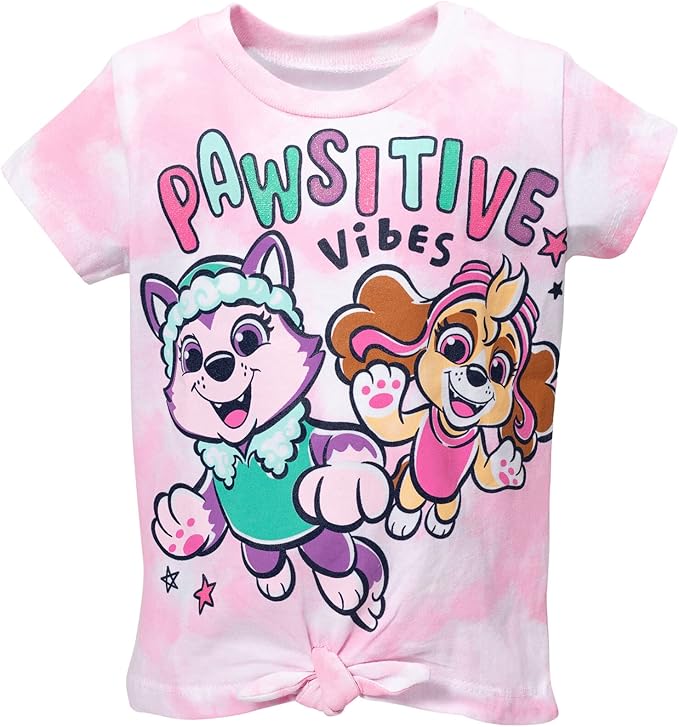 Paw Patrol Skye Everest Girls T-Shirt and Bike Shorts Outfit Set Toddler to Big Kid