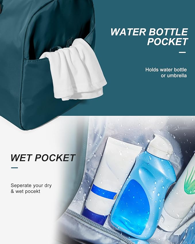 Gym Bags Womens Mens with Shoes Compartment and Wet Pocket Travel Duffel Bag for Women for Plane Sport Gym Tote Bags Swimming Yoga Waterproof Weekend Overnight Bag Carry on Bag Hospital Holdalls