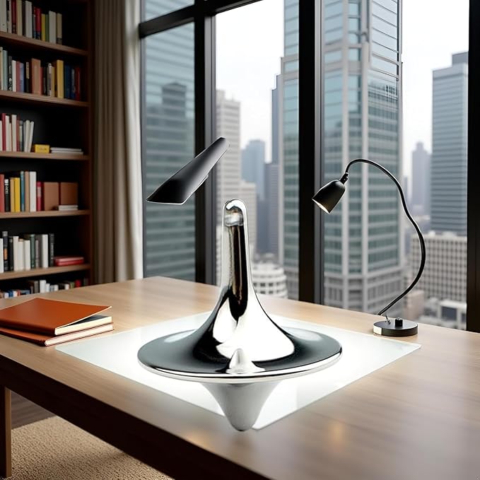 Accurate Spinning Top, Portable Precision Metal Spinner, Exquisite Perfect Balance Desktop Gyro, Vintage Totem Zinc Alloy Spinning Top