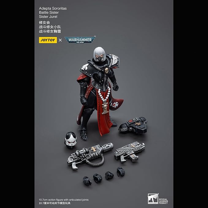 JOYTOY 1/18 Action Figures - Warhammer 40,000 Adepta Sororitas Battle Sister - 5PCS/4‘’,Classic Character,Collectible,Age 15 and Above