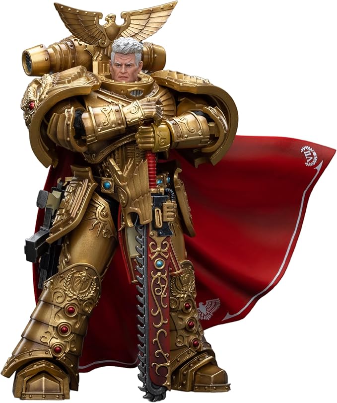 JOYTOY Warhammer 40,000 1/18 Action Figure Imperial Fists Rogal Dorn Primarch of The Vllth Legion Collection Model Birthday Gifts 7- Inch