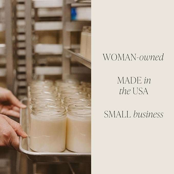 Sweet Water Decor Cashmere and Vanilla Soy Candle - Jasmine, Soft Cashmere, Sandalwood, Vanilla Scented Spring Candle for Home - 9oz Clear Jar with Lid, 40+ Hour Burn Time, Made in The USA