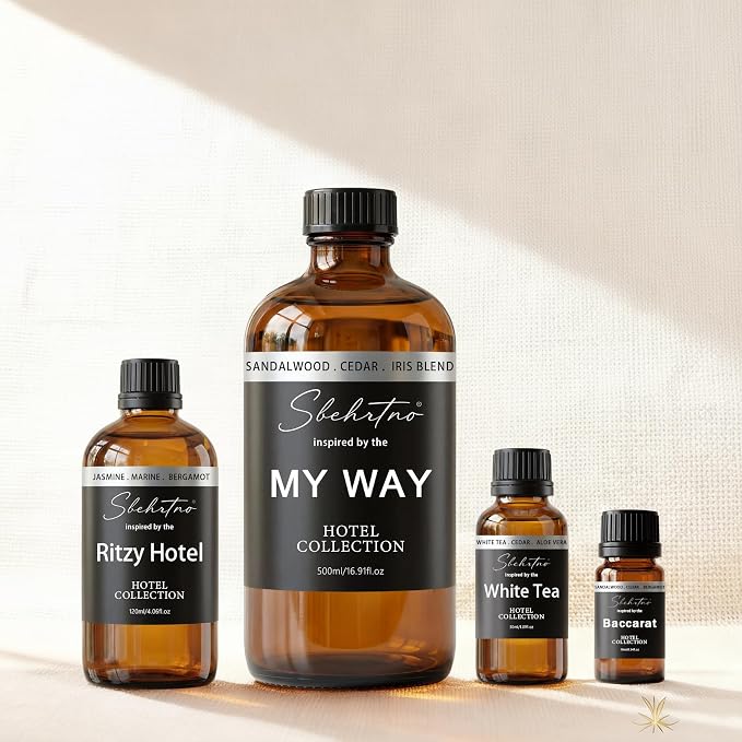 Hotel Diffuser Oil Gift Set–Luxury Hotel Inspired Fragrance Oils for Diffusers, Premium Aromatherapy Home Fragrance, Long Lasting Scent for Bedroom, Spa & Office (2.0 Fl Oz (6 x 0.34 Fl Oz))