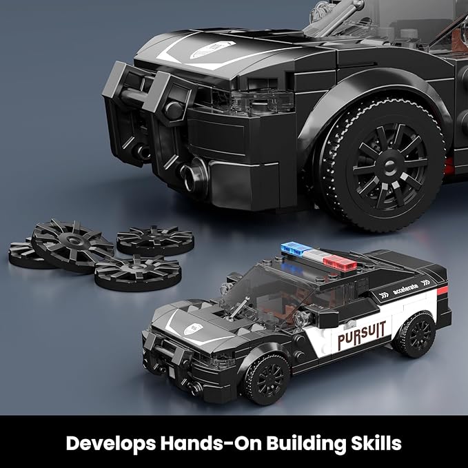 Mould King Speed Champion Hellcat Car Building Kits, MOC Racing Car Toys Model, Vehicle Blocks Set Suitable for Boys to Build, House Decoration Gifts for Kids and Adults 27098 (443Pcs)