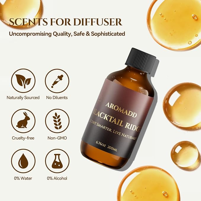 AROMADD AROMADD Blacktail Ridge Hotel Diffuser Oil Inspired by Luxury Hotel Collection Scent, Woody Sandalwood & Fir Aroma, Premium Fragrance Oil for Waterless Diffuser,Long-Lasting,6.76 fl oz(200 mL)