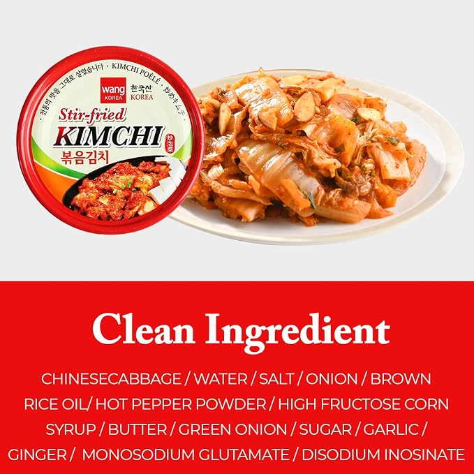 Wang Korean Canned Stir-Fried Kimchi, 5.64 Ounce, Pack of 3