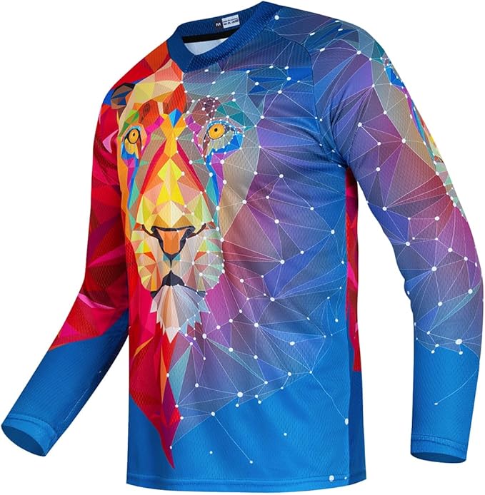Dirt Bike Jersey for Youth, Kids Mountain Bicycle Shirt Long Sleeve Children Downhill Jerseys for Motorcycle Motocross