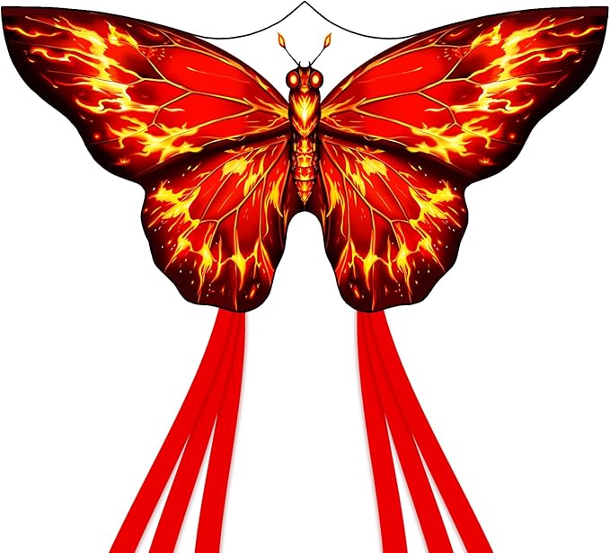 Butterfly Kites for Kids & Adults, Easy to Fly Design with Long Tail for Stability, for Kids Ages 4-8 & Beginners, Beach & Park Use | Family Outdoor Fun