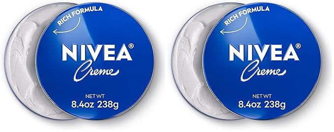 NIVEA Creme Body, Face and Hand Moisturizing Cream, German Formula, Rich Body Moisturizer with Provitamin B5, 8.4 Oz Tin (Pack of 2)