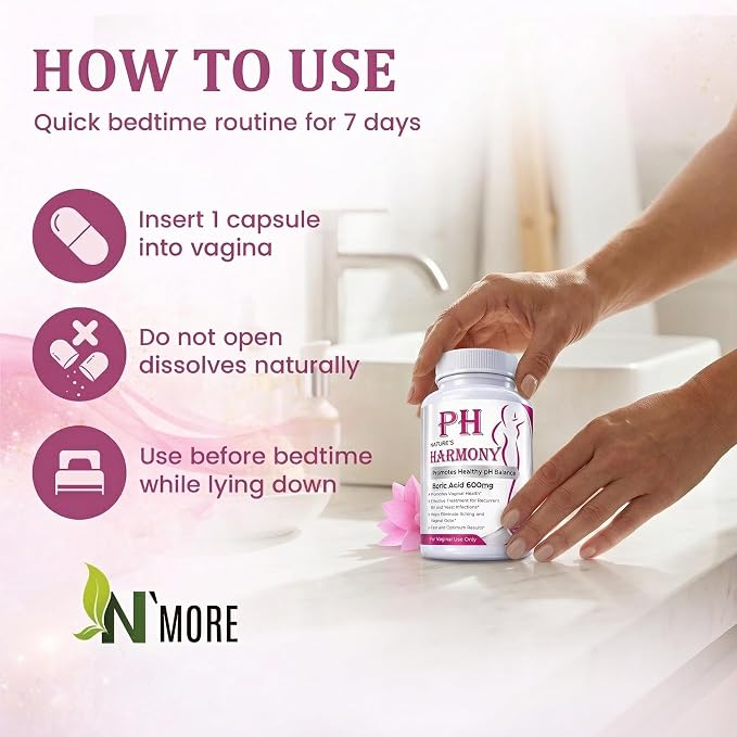 PURE PLANT HOME Boric Acid Suppositories Nature's Harmony 30 Count 600 mg 100% Pure Made in USA