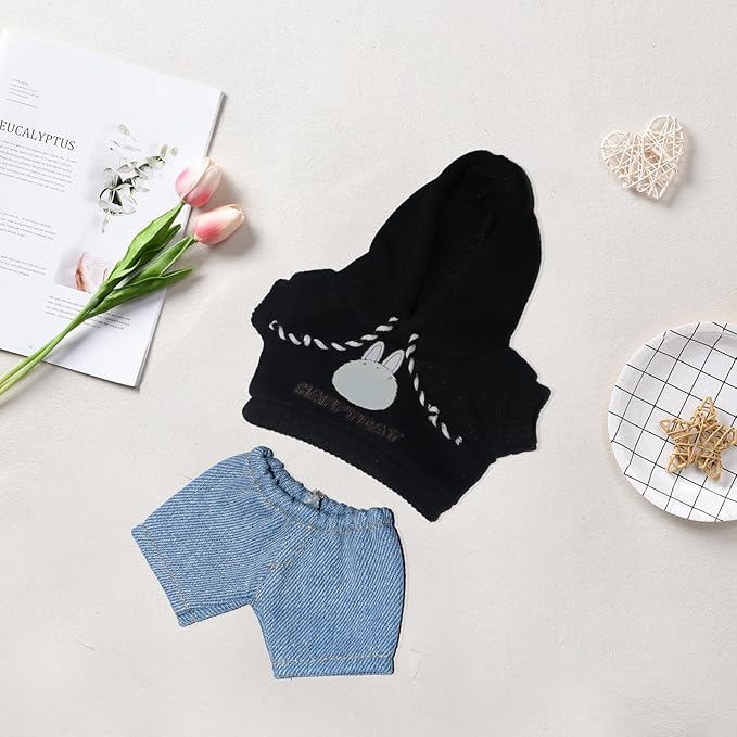 17cm Doll Clothes & Outfit Set for 17cm Dolls Hoodies Jeans Accessories Outfits Luxury Chic Doll Clothing & Style Bundle(NO Doll)