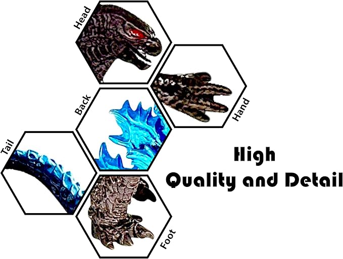 TwCare Godzilla vs. Kong Toy Action Figure: King of The Monsters, Movie Series Movable Joints Soft Vinyl, Travel Bag