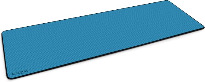 MICRODRY Multi-Purpose Fitness Mat, Cushioned & Non-Slip Foam for Yoga, Pilates, HIIT, Skid-Resistant and Tear-Resistant, 24"x72" with Carry Strap