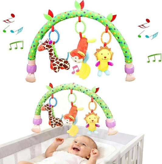 Pau1Hami1ton Baby Stroller Arch Toys, Car Seat Toys,Baby Gifts.S-19(Monkey)