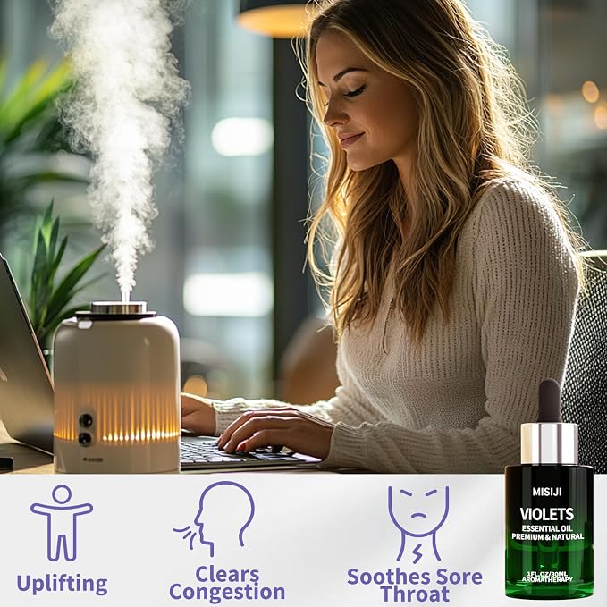 Hand Picking Violet Essential Oils-Essential Oils for Diffuser for Home,Diffuser Oils Scents for Aromatherapy,Laundry,Candle&Soap Making,Humidifiers 1 FL.OZ