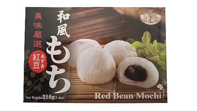 Royal Family Japanese Rice Cake Mochi Daifuku (Red Bean), 7.4 Ounce