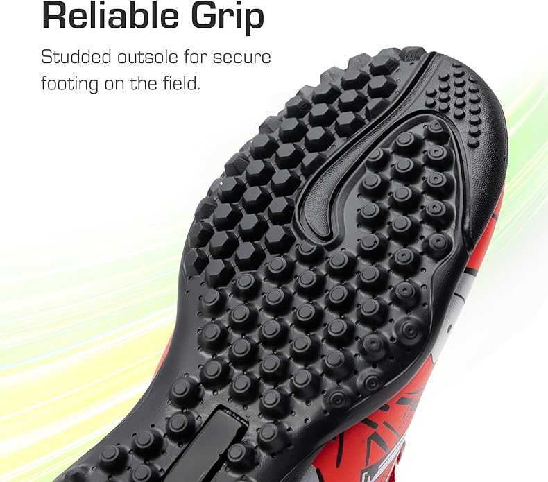 DREAM PAIRS Boys Girls Indoor Turf Soccer Cleats Lace Up Athletic Youth Futsal Football Casual Shoes for Little/Big Kid