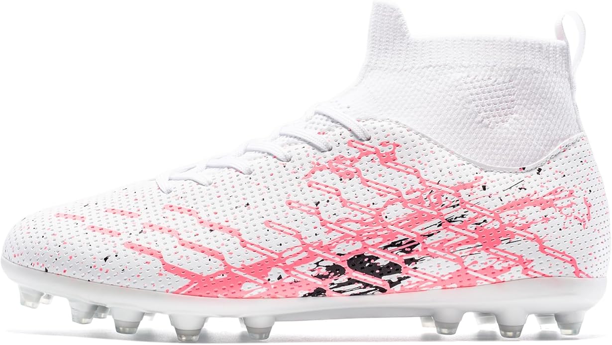 Kids Slip On Soccer Cleats for Boys Girls Youth Training Football Shoes