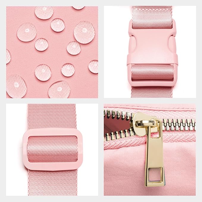 Gitus Customizable Gifts for Girls Age 6-8 8-10 Belt Bag Fanny Pack with Initial for Girls Birthday Gifts for Teenager Girls Teen Girl Gifts Trendy Stuff （Light Pink-W）