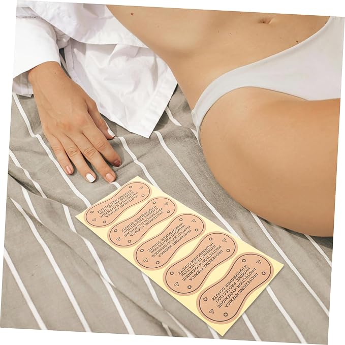 Healeved 100pcs Underwear Liners Stickers for Swimsuits and Soft and Breathable Adhesive Panty Liner Stickers Comfortable and Secure Fit for Women Easy to Apply Skin Friendly