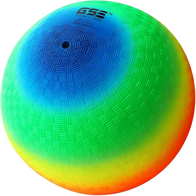 GSE Games & Sports Expert 5"/7"/8.5"/10" Inflatable Playground Ball, Kickball, Bouncy Dodge Ball, Handball for Kid/Adult, Perfect for Recess Ball Games, Gym, Yoga Exercises, Schools Sports Activities