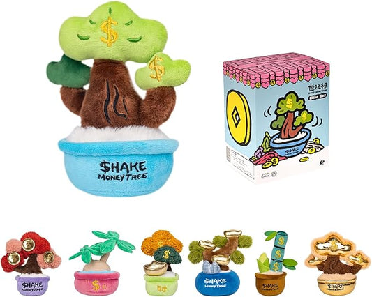 B.Duck x POP Sunday Plush Blind Box Collectible Figure - Shake Money Tree Plush Series (1 Random Style) Chinese Good Luck Decor for Desk&Home Art Decor Gift for Collectors