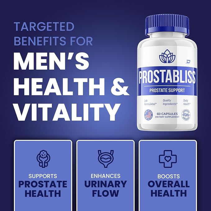 Prostabliss Supplement for Men – Prosta Bliss Pills Advanced Formula Supplements for Men Health Supplement, Reviews (1 Pack - 60 Capsules)