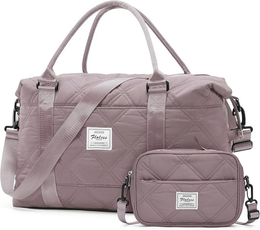 Travel Duffel Bag, Carry On Overnight Weekender Bags for Women | Travel Bag with Wet Pocket & Trolley Sleeve, For Spirit Airlines 18x14x8 Personal Item Bag