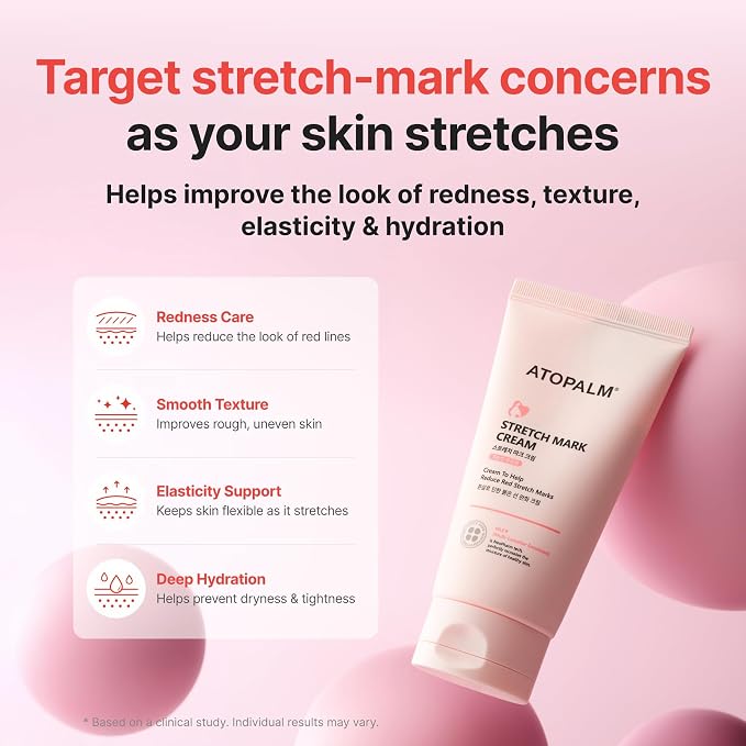 ATOPALM Maternity Care Stretch Mark Cream, 150ml 5 Fl Oz, Canola Oil Postpartum Skin Care| Pregnancy Red Lines Relief | Skin Swelling Elasticity Improvement| Gentle Body Moisturizing | Kbeauty