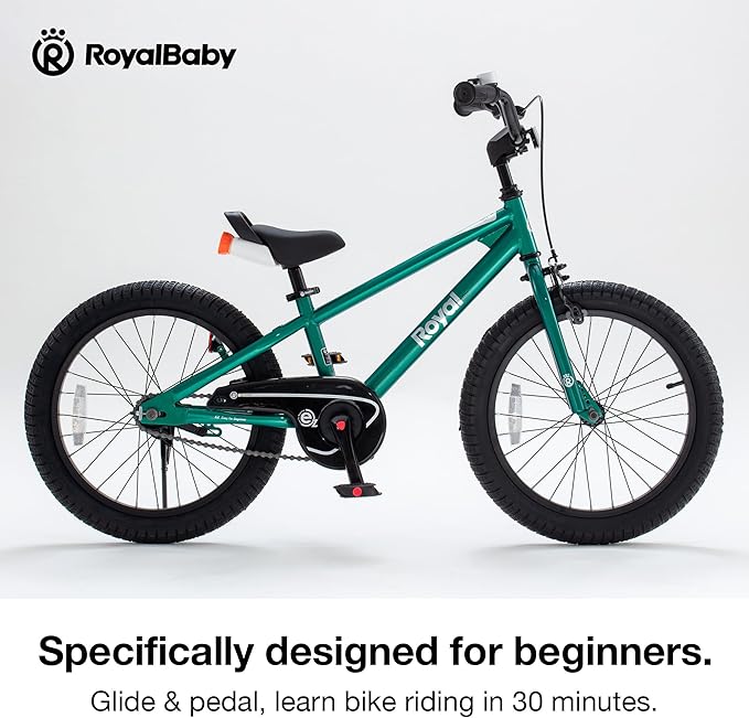 RoyalBaby Kids Bike Freestyle Classic & EZ Balance Pedal Switchable Bicycle, 12 14 16 18 Inch, 3-10 Years Toddler to Big Kids