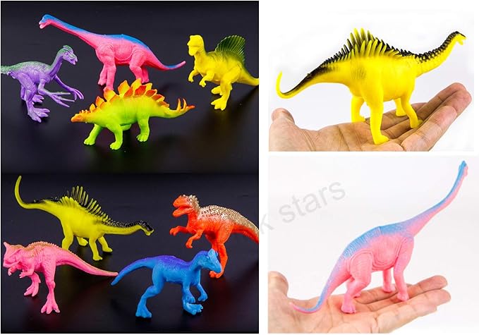 Dinosaur Figures for Toddlers Kids Toys 7 inch Jumbo Figure Educational Mini Small Kimicare Animal Toy,Cake Decoration Dinosaur Girls Boys Gift Party Supplies