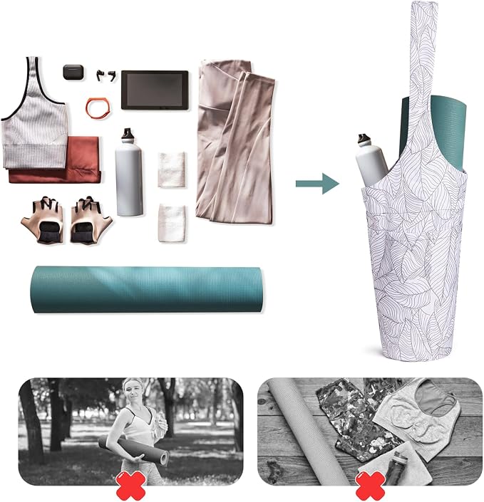 IwIeIaIrI Yoga Mat Bag for Women with Large Size Pocket and Zipper Pocket,Yoga Bag Mat Carrier Holder Fits Most Your Stuff,Yoga Accessories Gifts