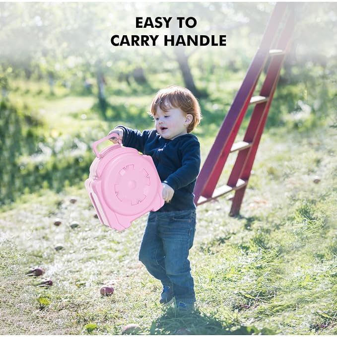 Baby Carry Potty,Portable Potty for Toddler Kids Travel,Toddler Potty Toilet, Carry Baby Potty Toddler Toilet Seat for Camping Park Outdoor,Children Car Potty (Pink)
