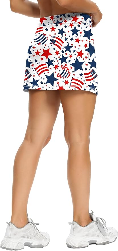 LouKeith Tennis Skirts for Women Golf Athletic Activewear Skorts Mini Summer Workout Running Shorts with Pockets