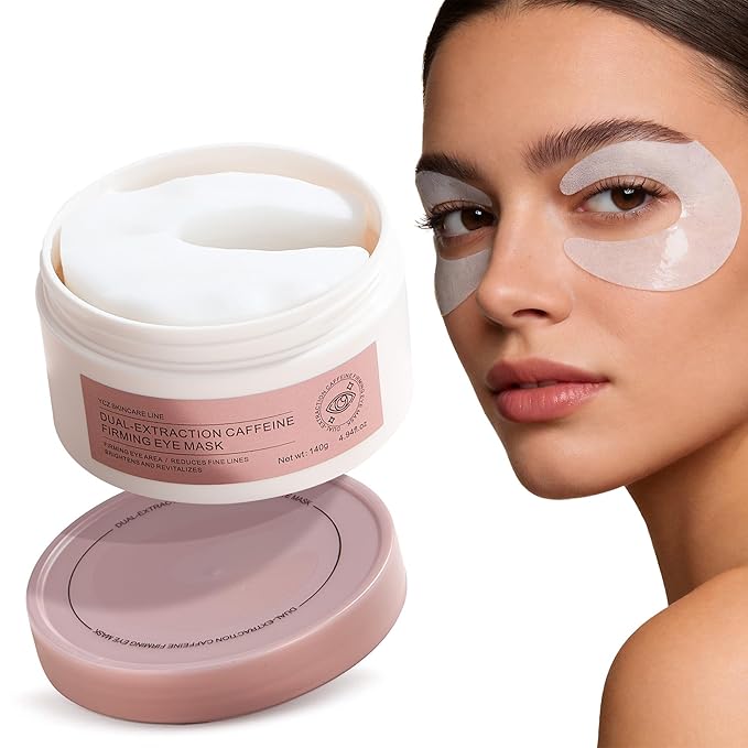 Ycz Under Eye Patches (60 ct) – Caffeine Eye Masks for Puffy Eyes, Dark Circles & Fine Lines, Hydrating Collagen Masks with Niacinamide for Depuffing, Anti-Aging 360° Full Eye Care, Gifts for Women