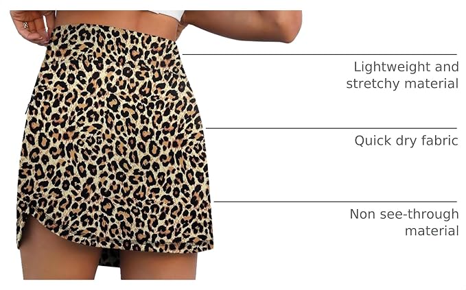 LouKeith Golf Skirts for Women Tennis Skirt with Zipper Pockets High Waisted Running Casual Athletic Skorts Built-in Shorts