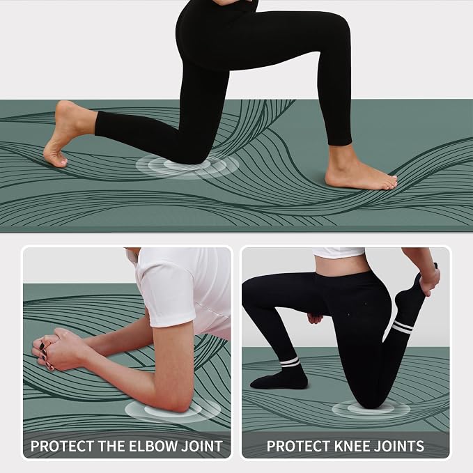 PAIDU Large Yoga Mat-72’x36’x0.4’ Extra Width ＆ Thick,Comfortable,Non-Slip Exercise Mat-Works Great on All Floor for Stretching,Yoga Studio,Gym or Home Workouts