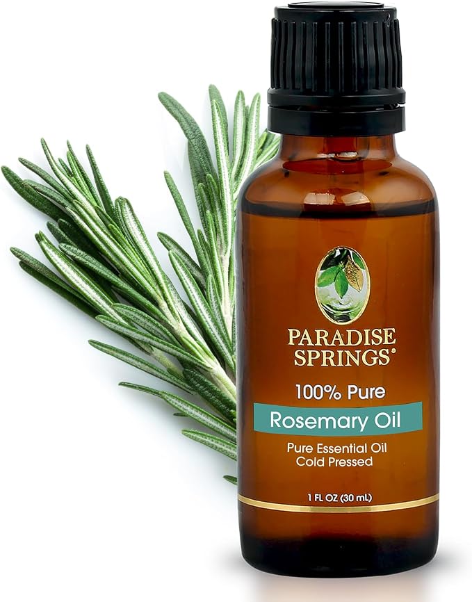 Paradise Springs Rosemary Essential Oil, 100% Pure and Natural Rosemary Essential Oil for Diffusers for Home Aromatherapy, Massage, Humidifiers, 1oz (30ml)