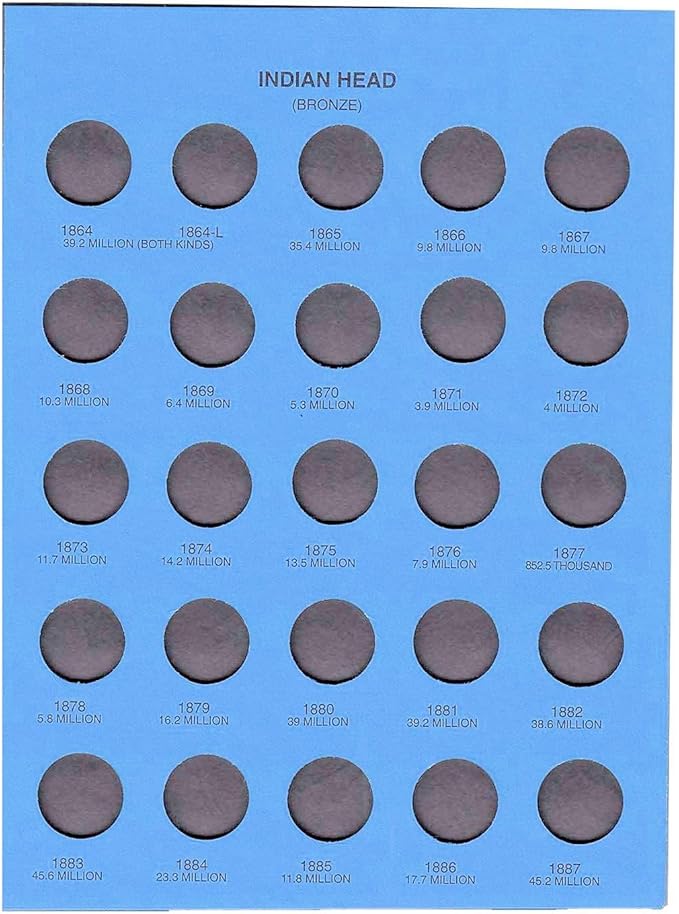 Whitman US Indian Cent Coin Folder 1857 - 1909 #9003