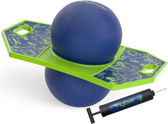 Flybar Pogo Trick Ball for Kids – Balance Bounce Board with Anti-Slip Deck – Pump Included - Indoor & Outdoor Toys for Boys and Girls Fun Way to Reduce Screen Time Supports up to 160 lbs – Ages 6+