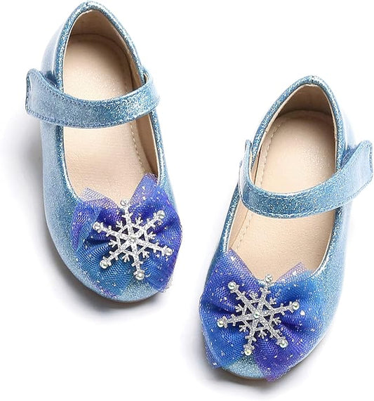 THEE BRON Mary Jane Ballet Flats - Girls' Dress Shoes with Hook & Loop Closure