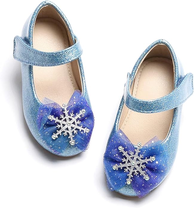 THEE BRON Mary Jane Ballet Flats - Girls' Dress Shoes with Hook & Loop Closure