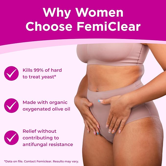 FemiClear Yeast Infection & Itch Relief Ointment Duo, 2-Day Dose, 1 Oz | Fast-Acting Soothing Care & Vaginal Relief for Itching, Irritation, Discharge, All-Natural, Organic Ingredients