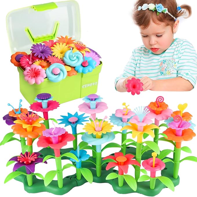 CENOVE Toddler Toys for 3 4 5 6 Years Old Boys Girls,Upgrade DIY Building Blocks Stacking Toy,STEM Educational Brain Development Preschool Kindergarten Toy with Storage Box