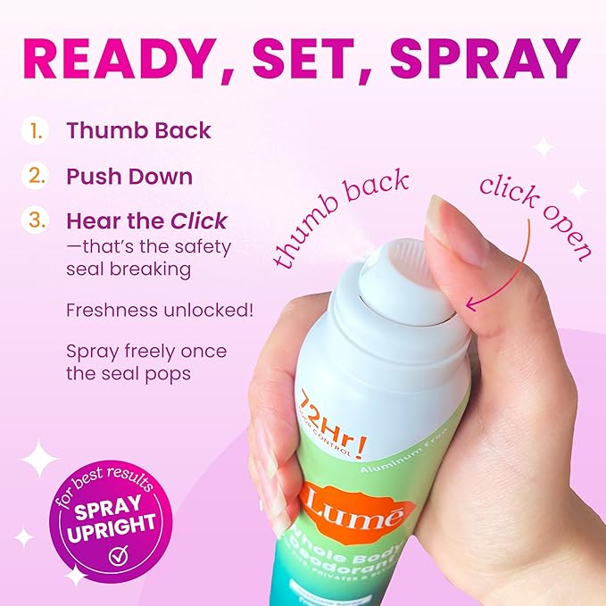 Lume Invisible Spray Deodorant For Women - Whole Body Deodorant Spray - 72Hr Odor Control - Ozone Friendly, Natural Propellant - Aluminum & Baking Soda Free, Skin Loving - 3.6oz, 2pk (Toasted Coconut)