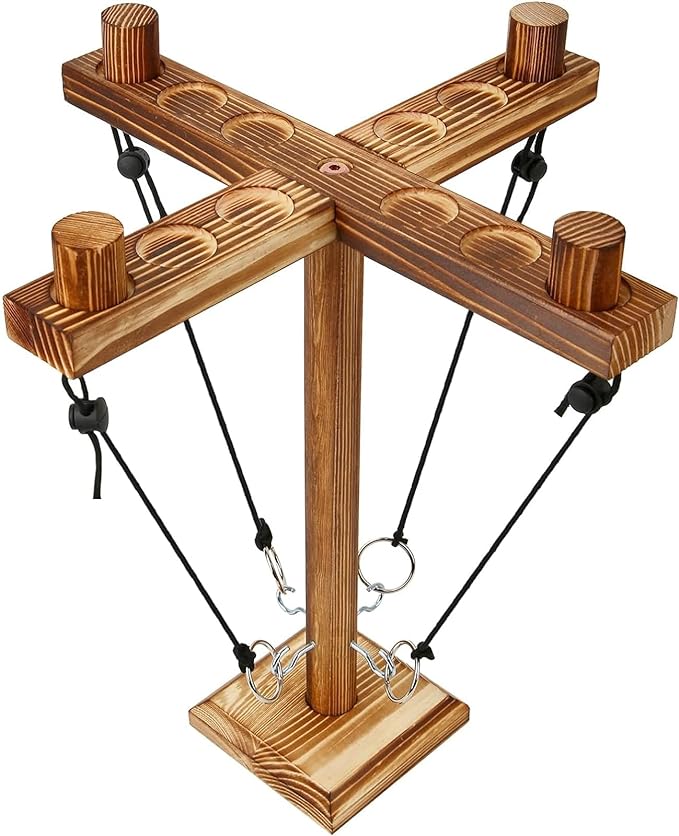 Ring Toss Games for Adults, Fun Hook and Ring Game with Carrying Bag, Outdoor Indoor Party Game, Board Games for Family, Bar, Party, Game Nights